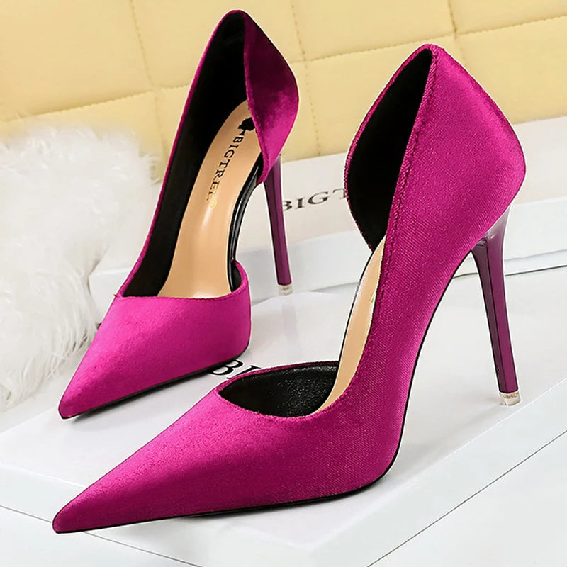 Y2K Fashion Purple Suede High Heels Pumps - Sexy Party Shoes for Coquette Aesthetic Lovers