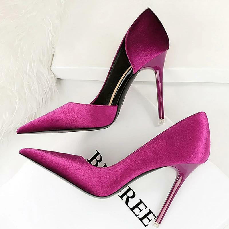 Y2K Fashion Purple Suede High Heels Pumps - Sexy Party Shoes for Coquette Aesthetic Lovers