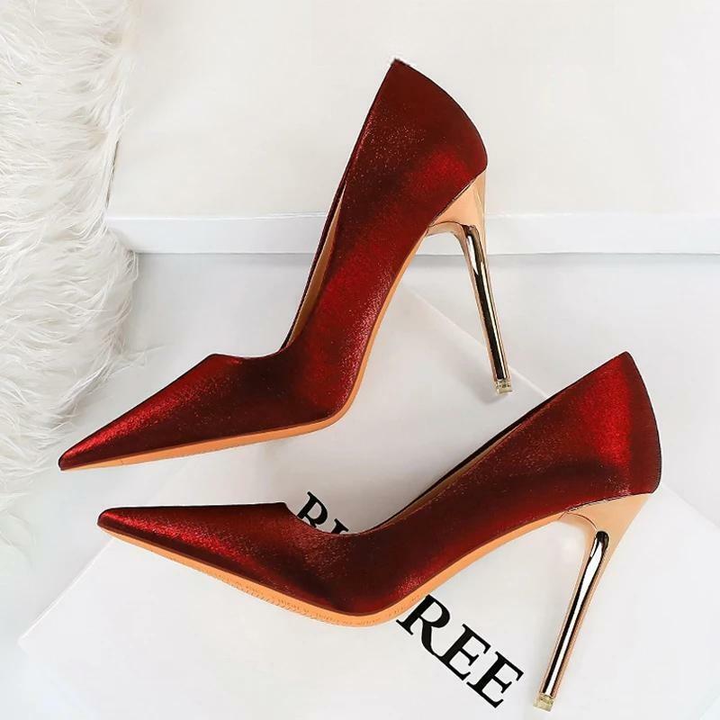 Y2K Fashion Satin Cloth Pumps - Stiletto High Heels for Coquette Aesthetic & Grunge Style