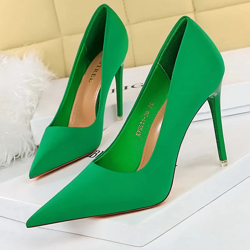 Y2K Fashion Satin High Heels Stiletto Pumps - Sexy Party Shoes for Coquette Aesthetic