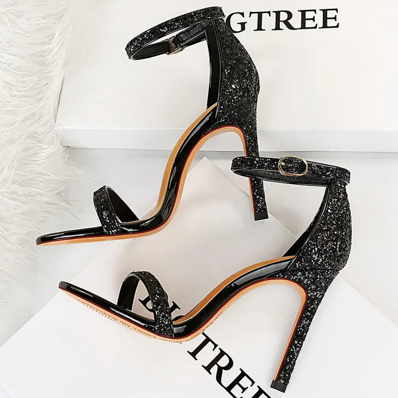 Y2K Fashion Shiny Sequins High-Heeled Pumps - Sexy Party Shoes for Grunge & Coquette Aesthetic