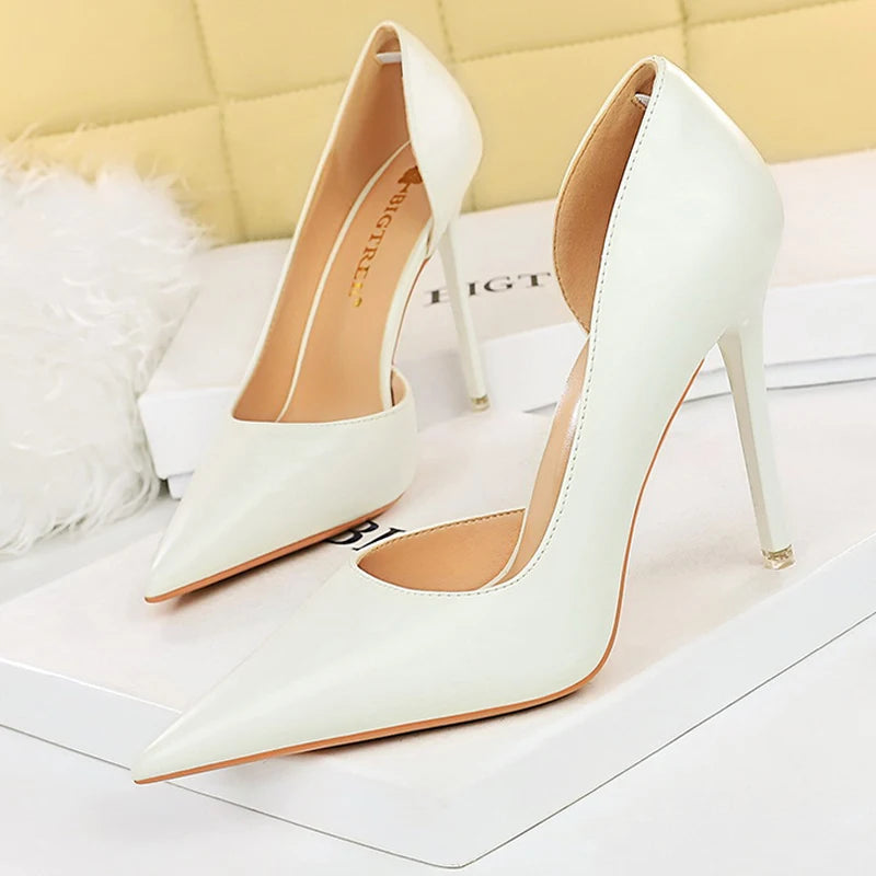 Y2K Fashion Stiletto Heels - Sexy Pu Leather High Heels for Grunge & Coquette Aesthetic