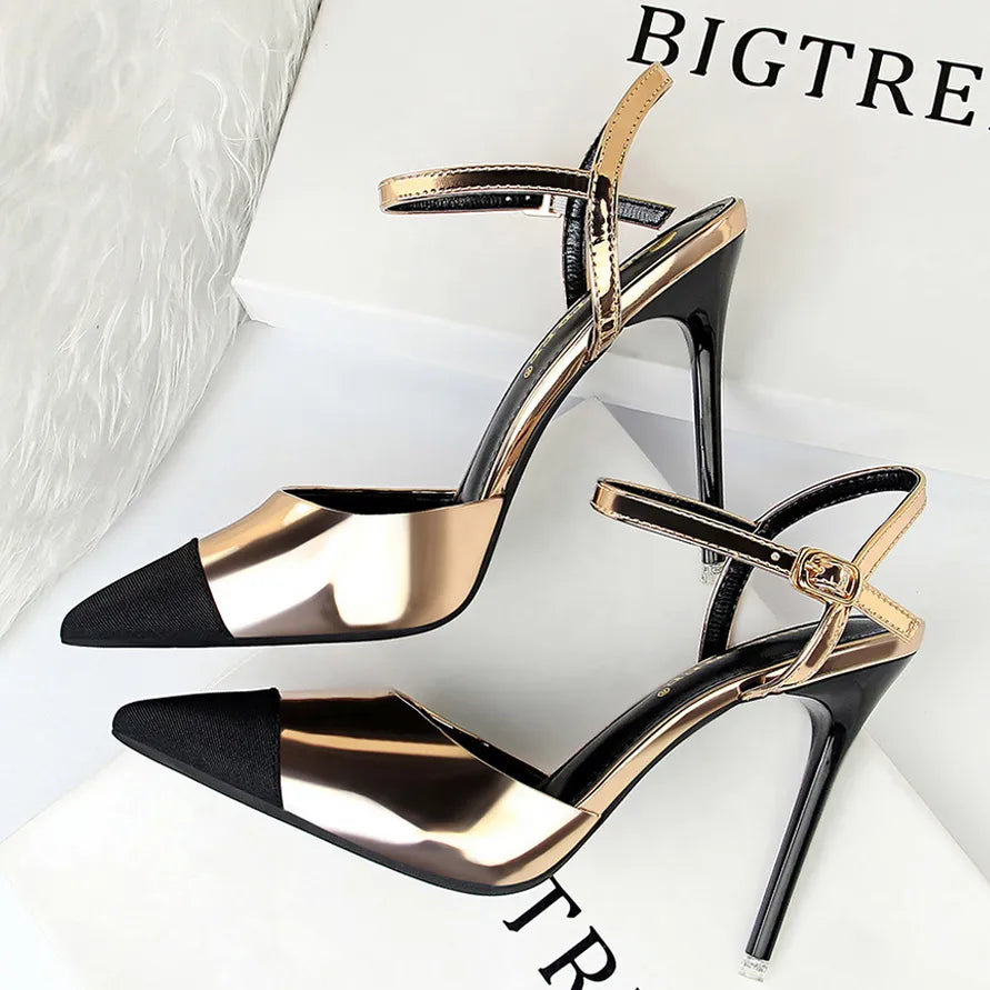 Y2K Fashion Stiletto High Heels for Women - Pointed Toe Summer Sandals in Grunge Aesthetic