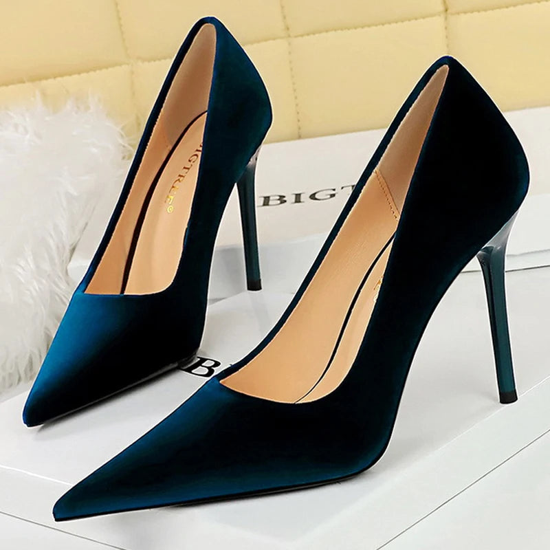 Y2K Fashion Suede High Heels - Sexy Party Pumps for Grunge Aesthetic & Coquette Style