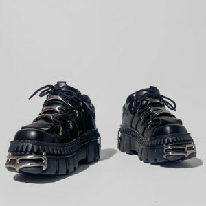 Y2K Grunge Aesthetic Platform Mary Janes - Cute Tops & Comfy Hoodies for Retro Vibes