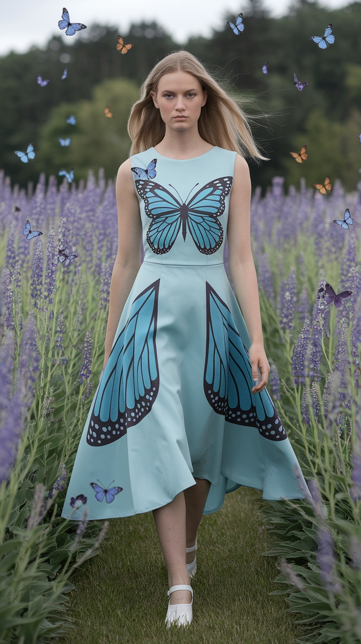 butterfly dress outfit idea