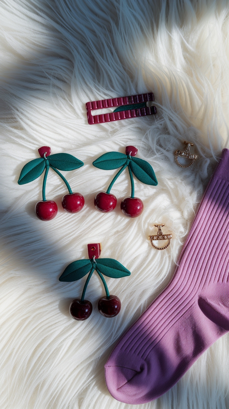 cherry accessories outfit idea