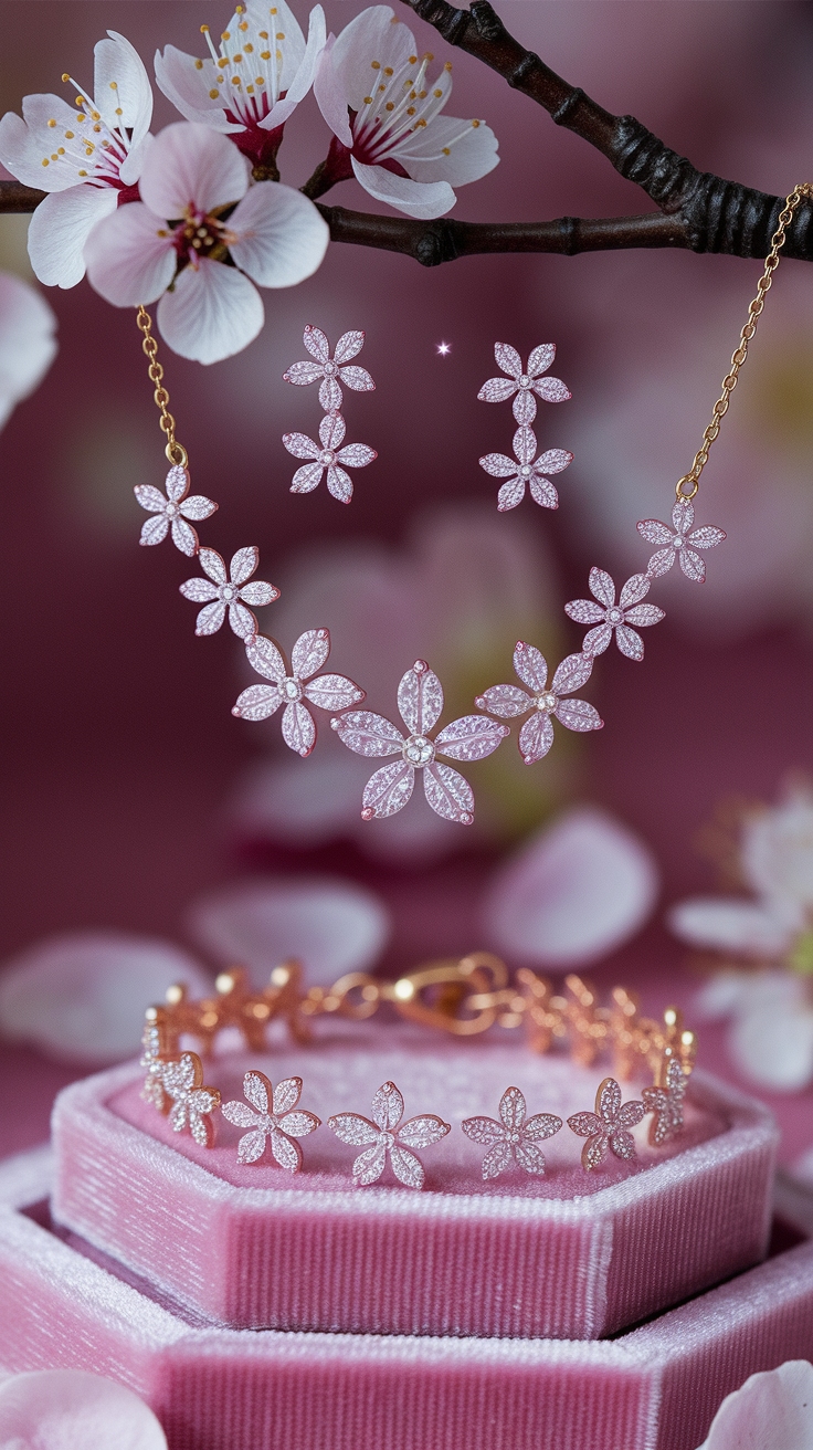 Trendy Cherry Blossom Jewelry for Every Occasion outfit idea