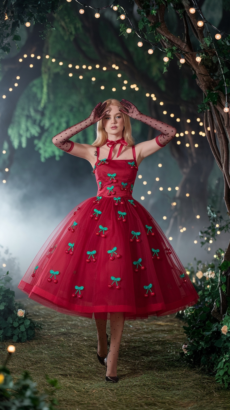 cherry inspired outfit idea