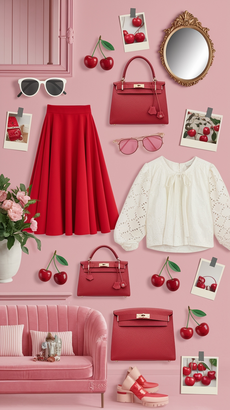 cherry outfit aesthetic idea