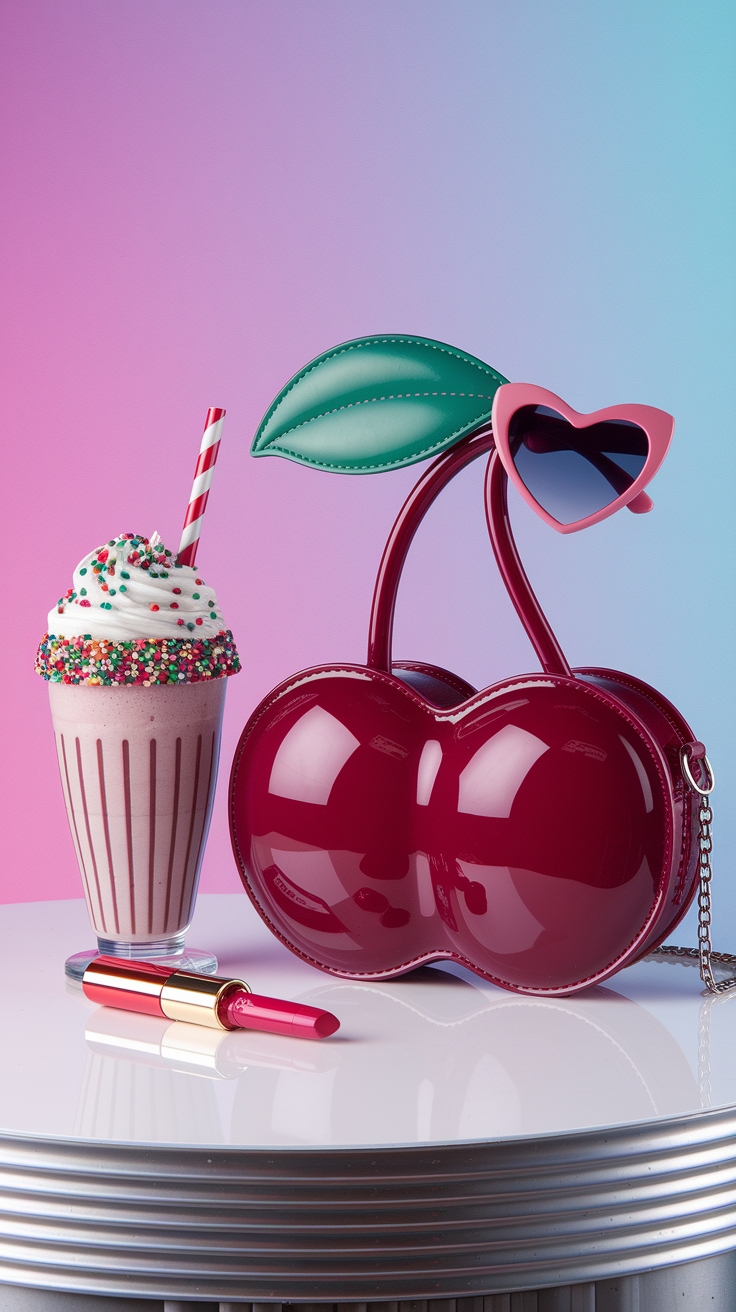 cherry purse outfit idea