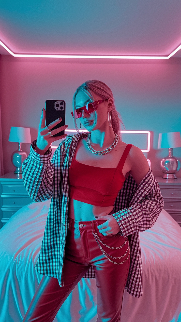 cherry red aesthetic outfit idea