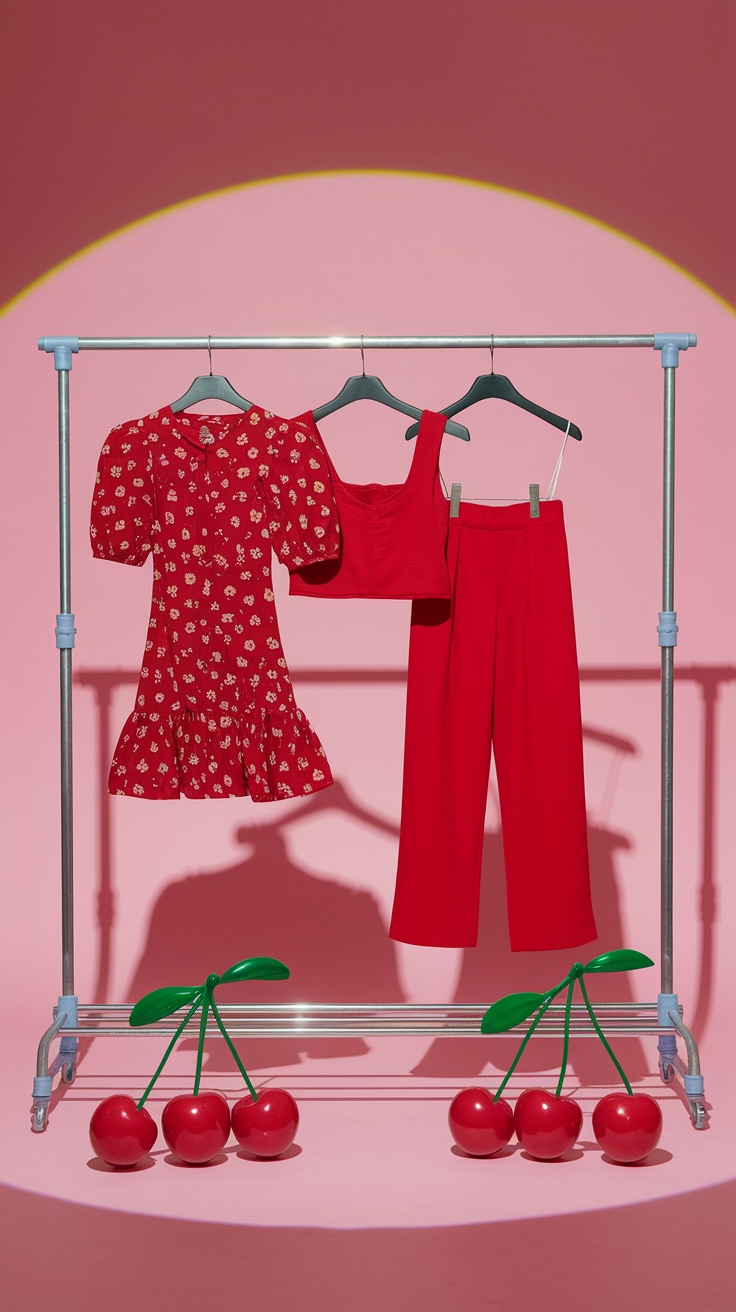 Chic Cherry Red Clothes for Your Wardrobe This Season outfit idea