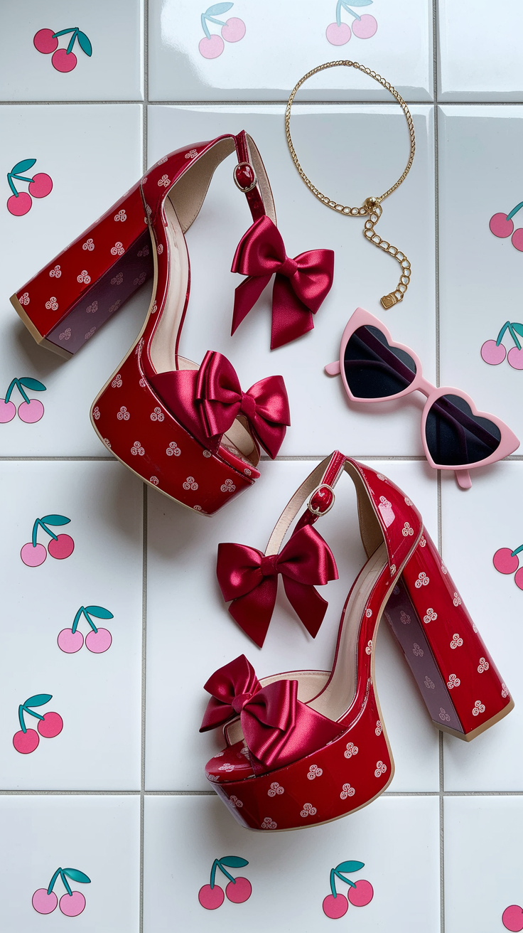 How to Wear Cherry Shoes with Any Outfit outfit idea
