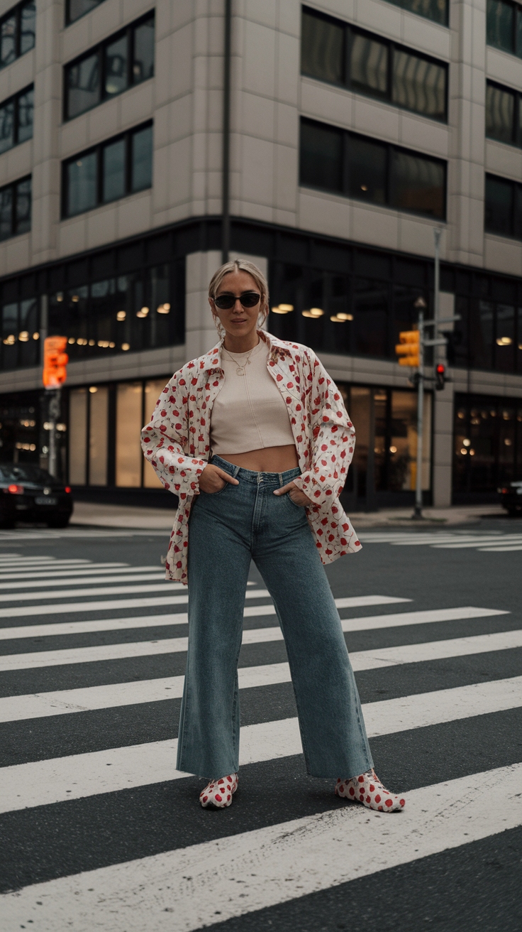 cherry shoes outfit idea