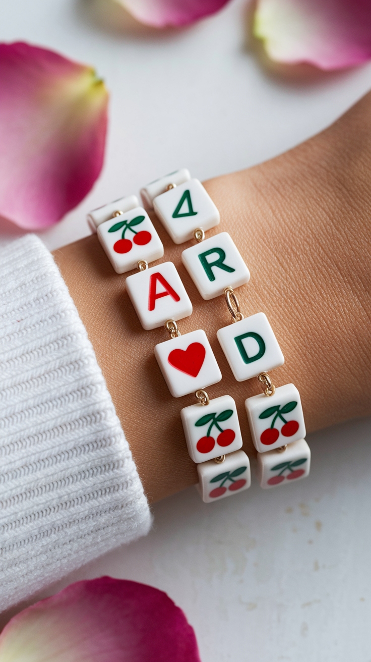 italian charm bracelet outfit idea