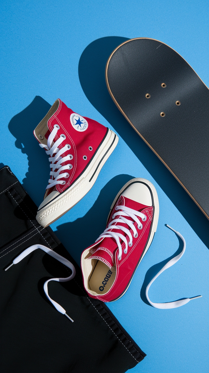 red converse outfit idea