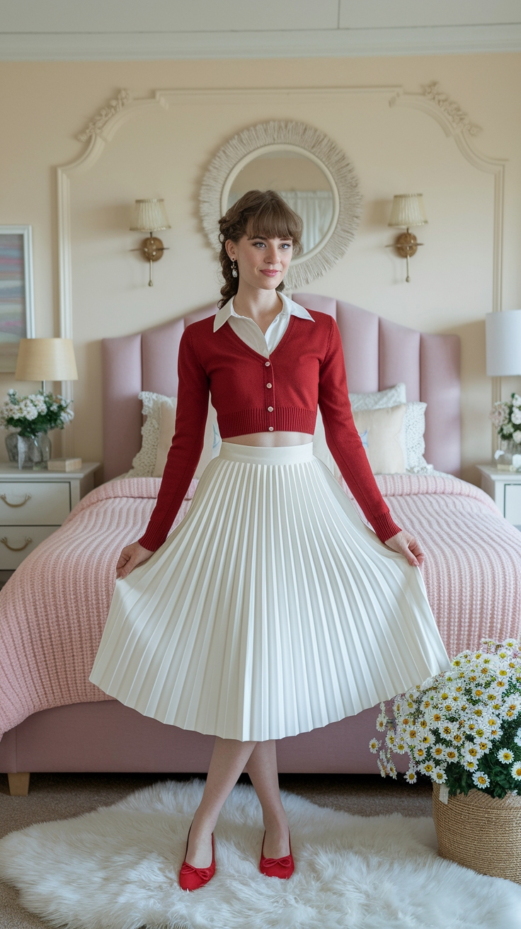 red flats outfit inspiration