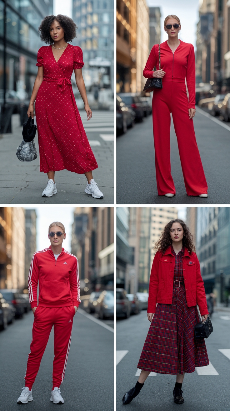 stylish red outfits idea