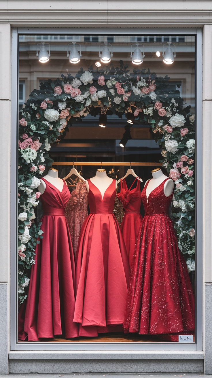 red prom dresses outfit idea