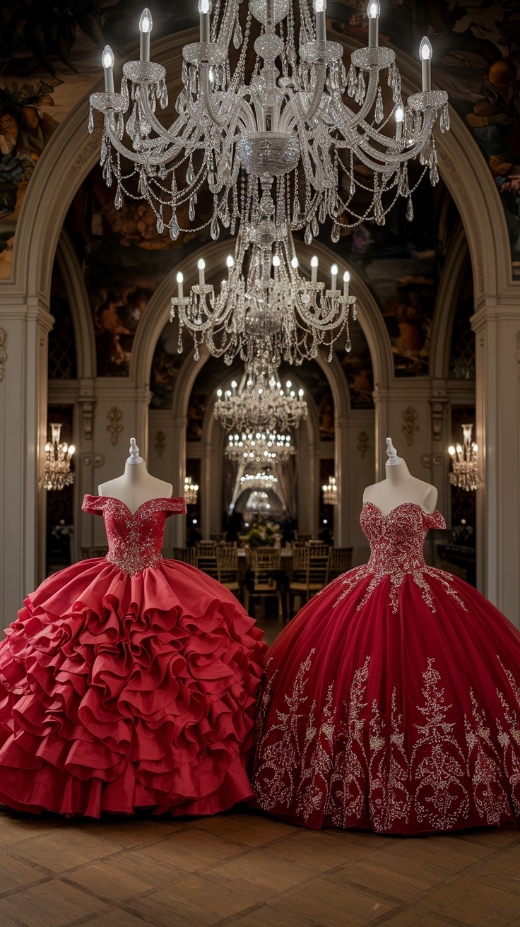 Stunning Red Quinceanera Dresses for Your Special Day outfit idea