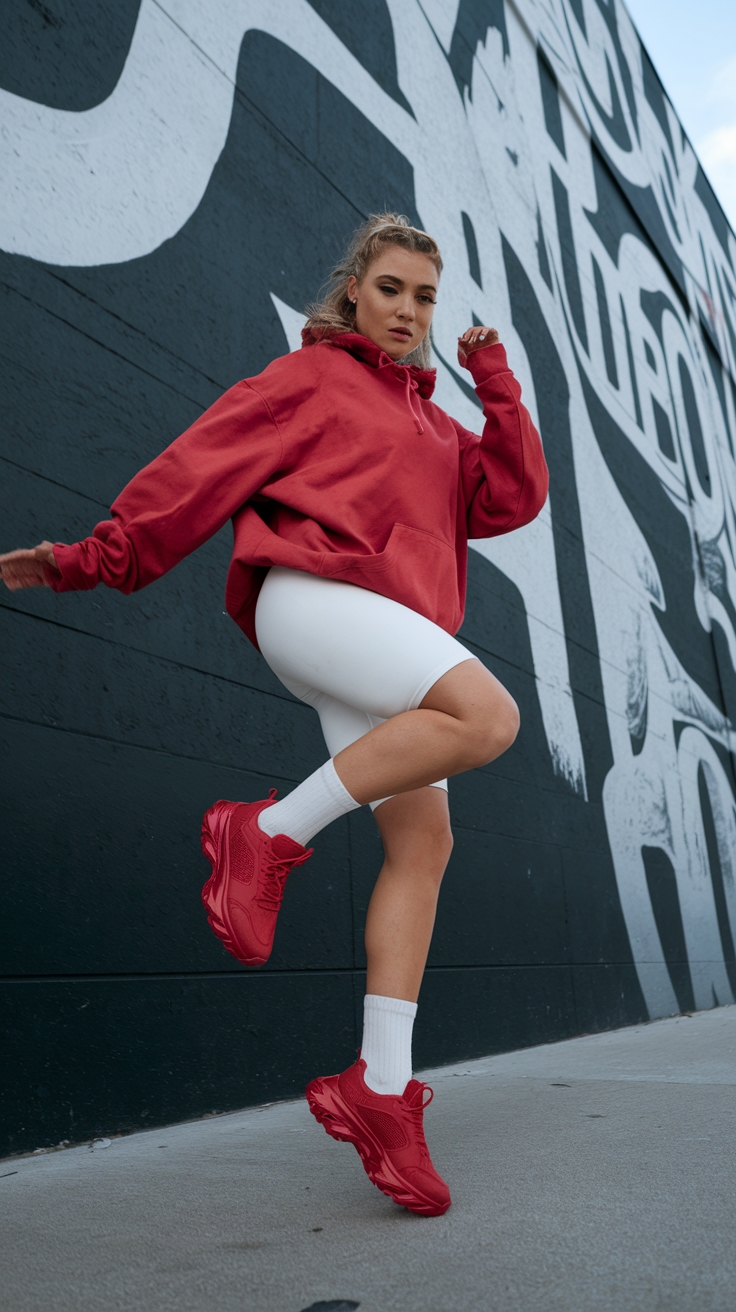 red sneakers outfit inspiration