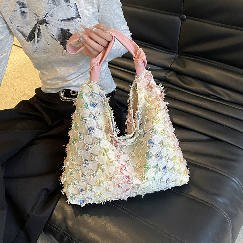 2024 Retro Large Capacity Denim Tote Bag for Women - Casual Shoulder Bag for Students & Commuting, Trendy Everyday Style