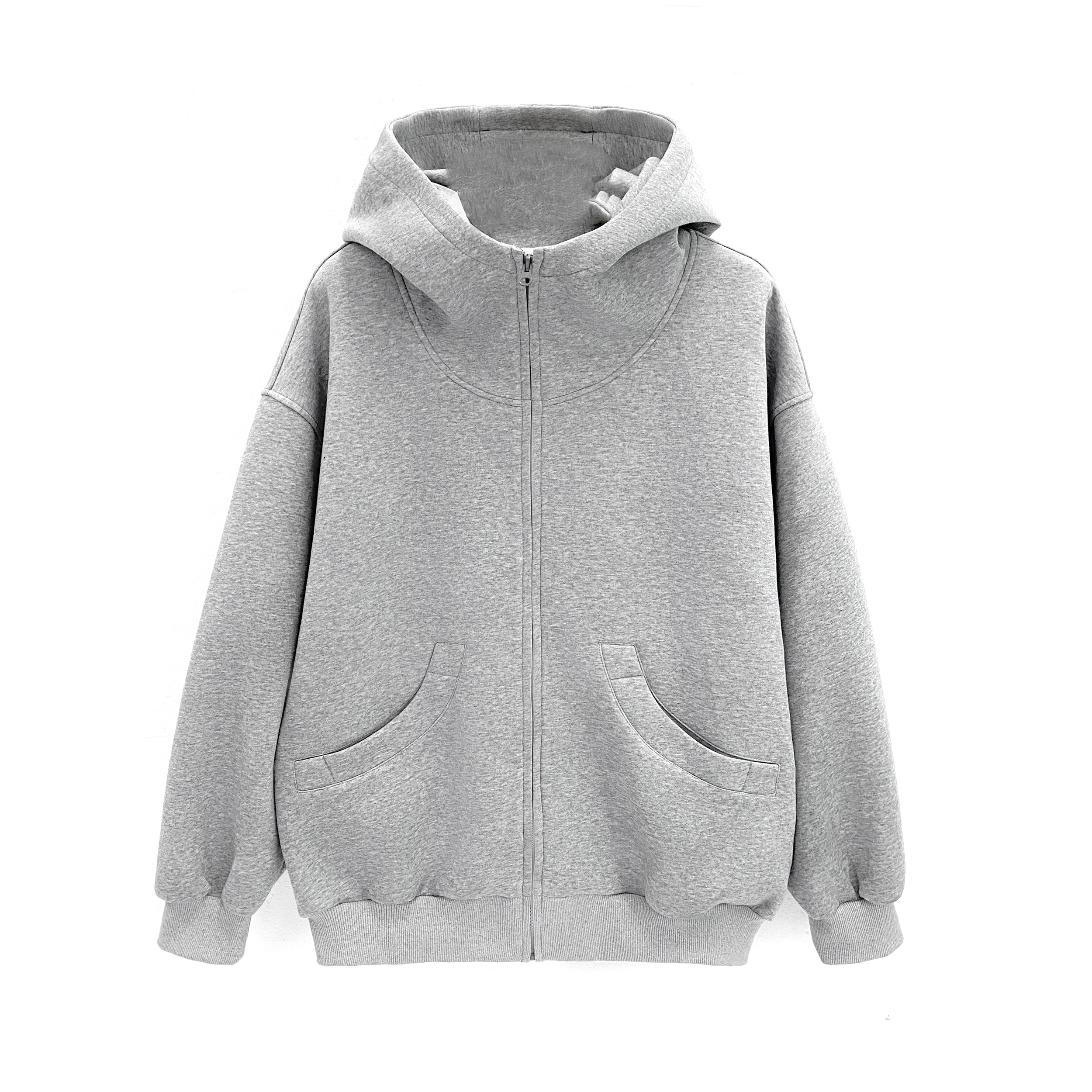 2024 Spring American Sports Style Shoulder Pad Cardigan Sweatshirt for Couples - Loose Casual Versatile Jacket
