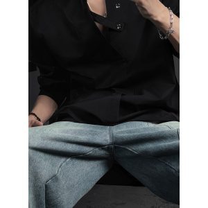 2024 Summer Long Sleeve Solid Color Shirt - Loose Fit, Casual Versatile Design, Niche Aesthetic for Effortless Style