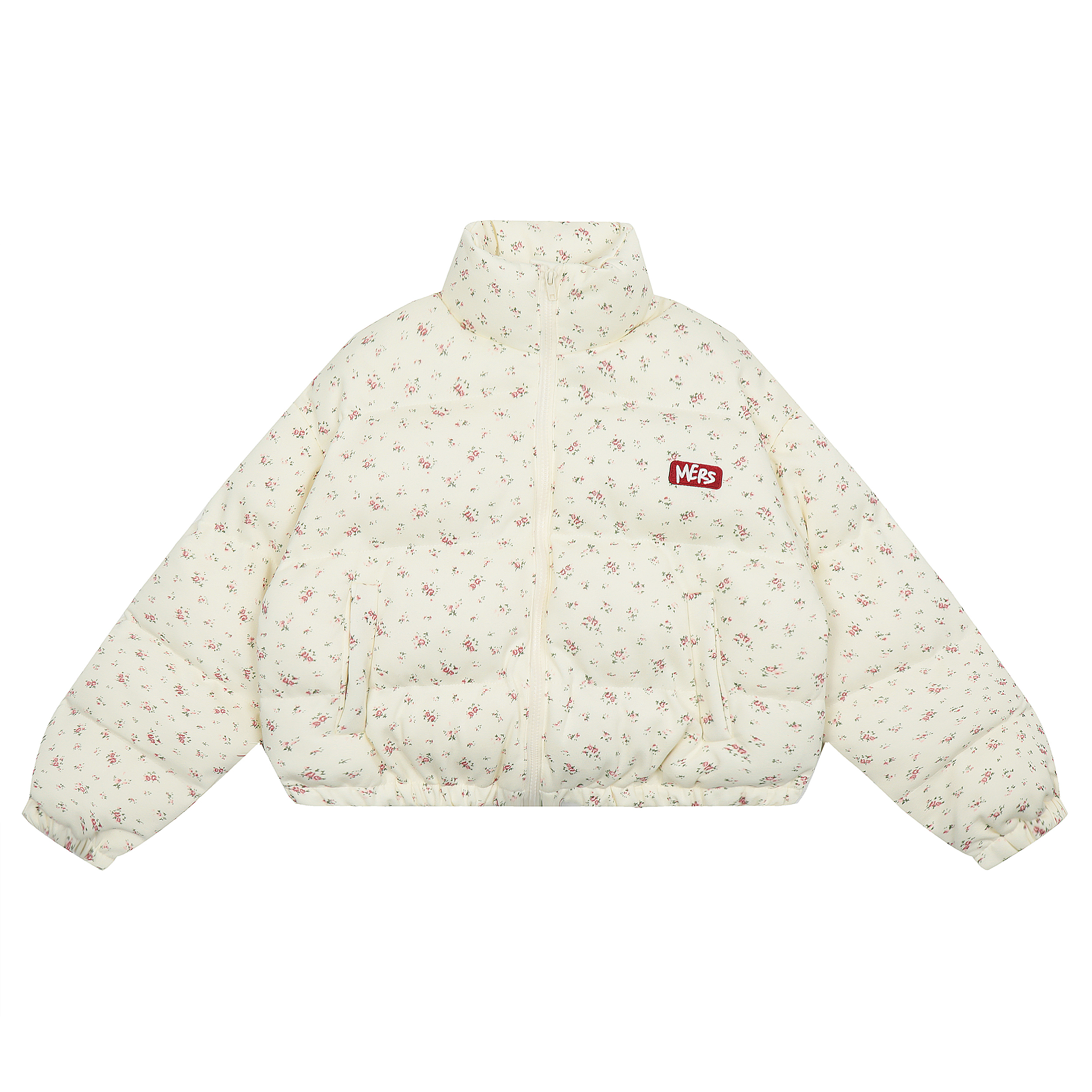 2024 Winter American Sweet Floral Cotton Jacket for Women - Short Thick Coat for Petite, Autumn and Winter Outerwear