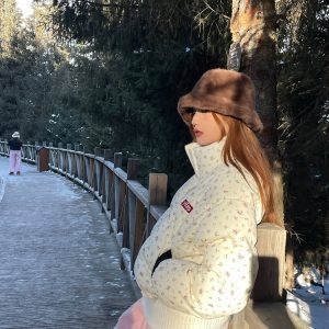 2024 Winter Floral Print Cotton Jacket - Loose, Thick, Warm Versatile Coat for Couples - Y2K Style