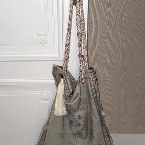 2025 Ethnic Bohemian Linen Crossbody Tote Bag for Women - Large Capacity Shoulder Bag with Niche Design