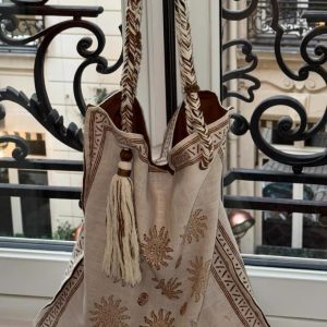 2025 Ethnic Bohemian Linen Crossbody Tote Bag for Women - Large Capacity Shoulder Bag with Niche Design