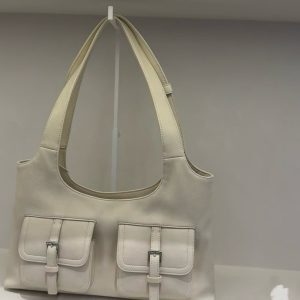 2025 Korean Style Versatile Shoulder Crossbody Tote Bag with Pocket - Fashionable Commuter Handbag for Women