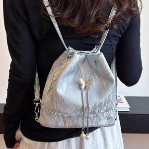 2025 Korean Style Versatile Women's Backpack - Trendy High-Quality Multifunctional Shoulder Bucket Bag