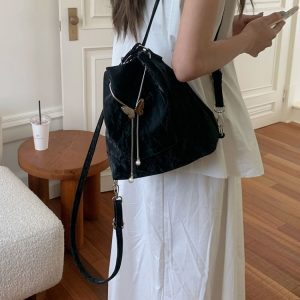 2025 Korean Style Versatile Women's Backpack - Trendy High-Quality Multifunctional Shoulder Bucket Bag