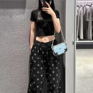 2025 New Style Cross Badge Denim Chain Small Square Bag - Trendy Millennium Hot Girl Shoulder Crossbody Bag