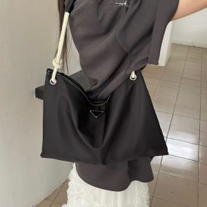2025 Nylon Minimalist Design Tote Bag - Versatile Commuter Shoulder Bag for Women, Trendy Influencer Style