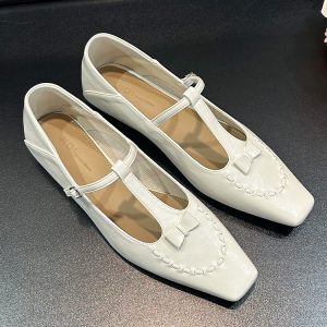 2025 Retro Mary Jane Shoes for Women, Flat Square Toe One-Strap Trendy Footwear, Y2K Style Clearance Single Shoes
