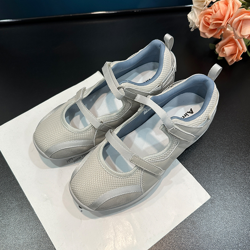 2025 Spring Double Strap Ballet Mary Jane Shoes - Thick-Soled, Height-Increasing, Color-Blocking Casual Shoes for Women
