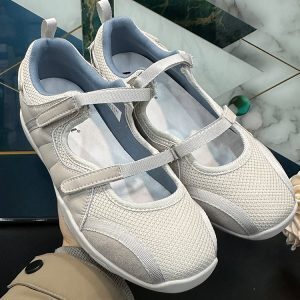 2025 Spring Double Strap Ballet Mary Jane Shoes - Thick-Soled, Height-Increasing, Color-Blocking Casual Shoes for Women