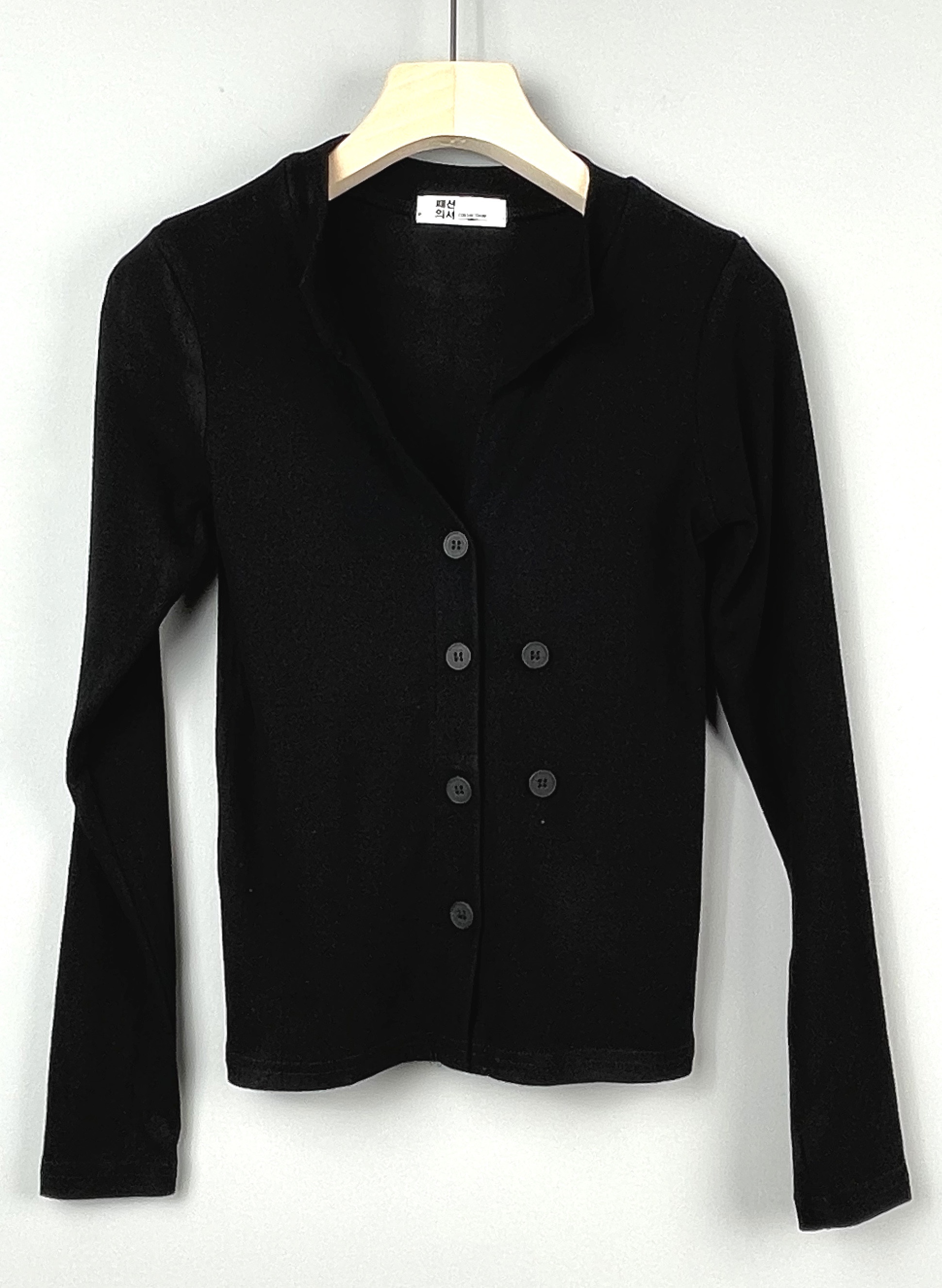 2025 Spring Women's Long Sleeve Buttoned Chest-Enhancing T-Shirt - Sexy Korean Style Dongdaemun Fashion