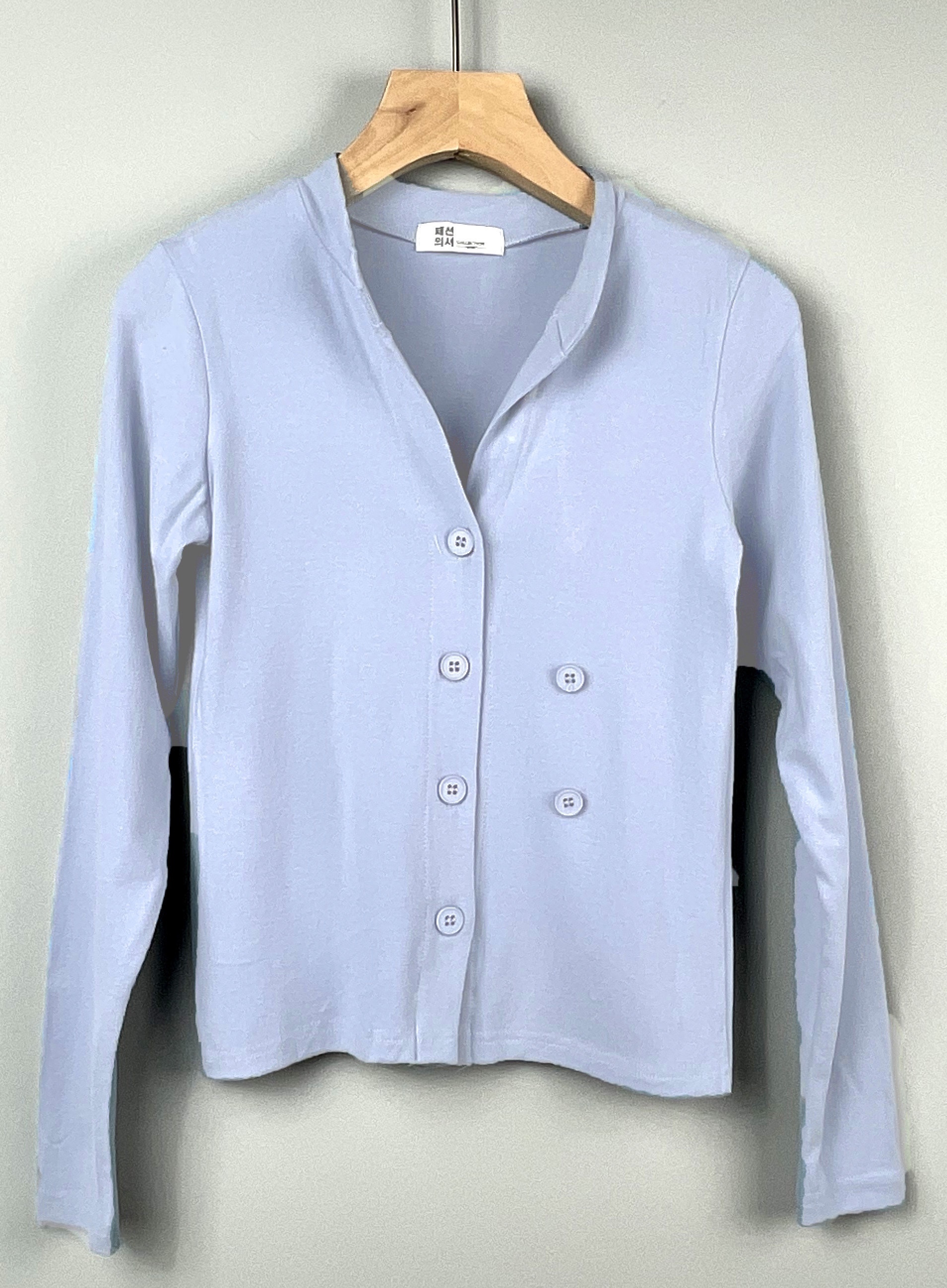 2025 Spring Women's Long Sleeve Buttoned Chest-Enhancing T-Shirt - Sexy Korean Style Dongdaemun Fashion