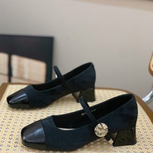 2025 Spring Women's Retro French Square Toe Mary Jane Shoes - Thick Heel, Shallow Mouth, Gentle Style, Perfect for Evening Wear