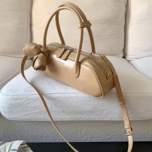 2025 Spring/Summer Rose Design Long Baguette Bag - Fresh Solid Color Versatile Tote & Crossbody Women's Bag
