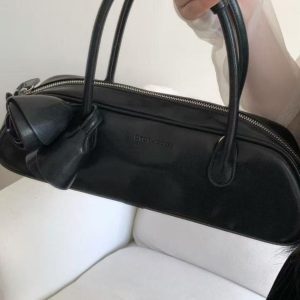 2025 Spring/Summer Rose Design Long Baguette Bag - Fresh Solid Color Versatile Tote & Crossbody Women's Bag