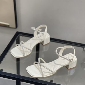 2025 Summer Fairy Style Square Toe Chunky Heel Sandals for Women, One Strap High-Quality Roman Shoes, Trendy Summer Footwear