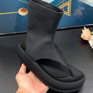 2025 Summer Korean Style Thick-Soled Flip-Flop Sandals - Versatile Slip-On Short Boots for Women