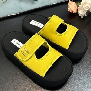 2025 Summer Platform Thick Sole Height-Increasing Velcro Women's Slippers - Casual Versatile European Style