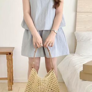 2025 Summer Vacation Beach Straw Crochet Woven Tote Bag - Large Capacity Shoulder Crossbody Bag for Women